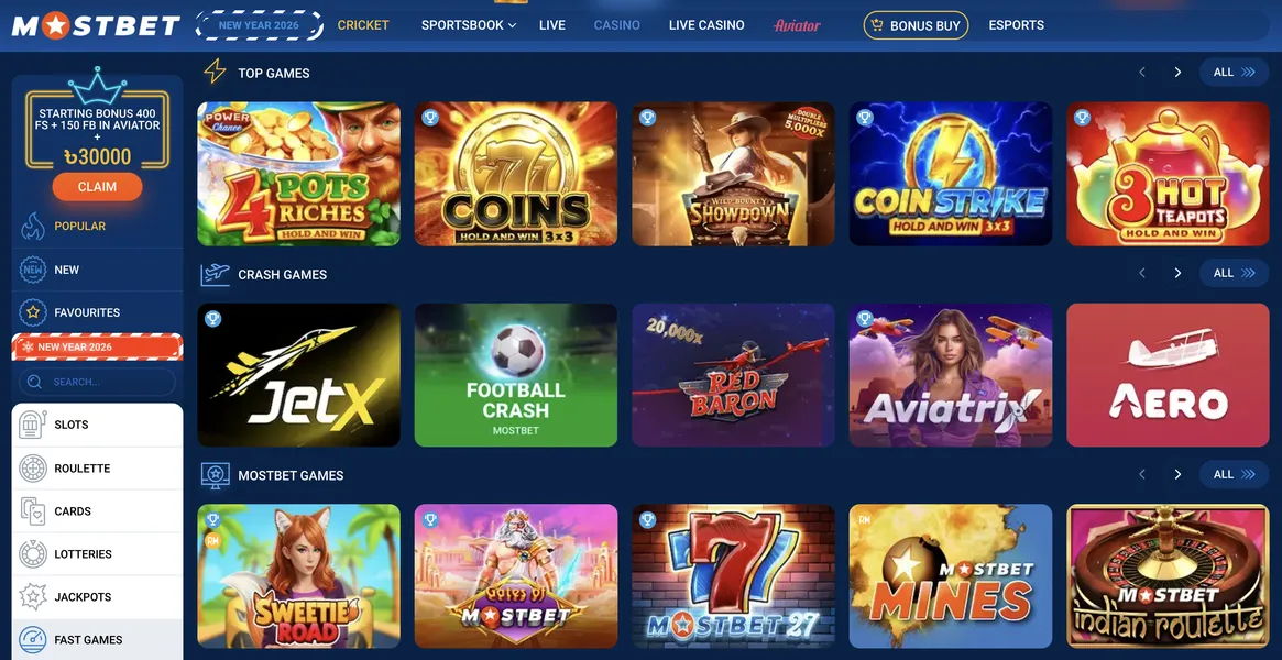 Aviator, Live Casino, and Other Popular Games